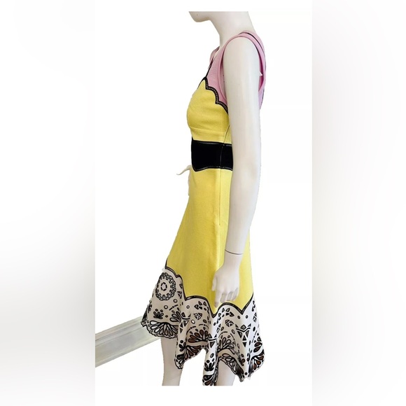 EMILIO PUCCI Color-block Broderie Anglaise-paneled dress size 38IT - Picture 2 of 11